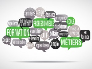 nuage de mots bulles : formation pro