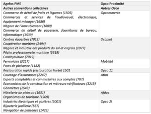 Des Opco aux Opca - 2/2 - tableau 2