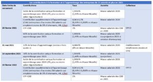 La contribution formation et alternance des entreprises de 11 salariés et plus