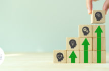 Cubes empilés pour illustrer la montée en compétences et la reconversion par la formation professionnelle